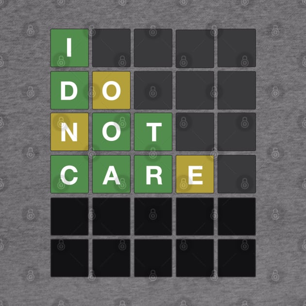 Wordle I Dont Care by karutees